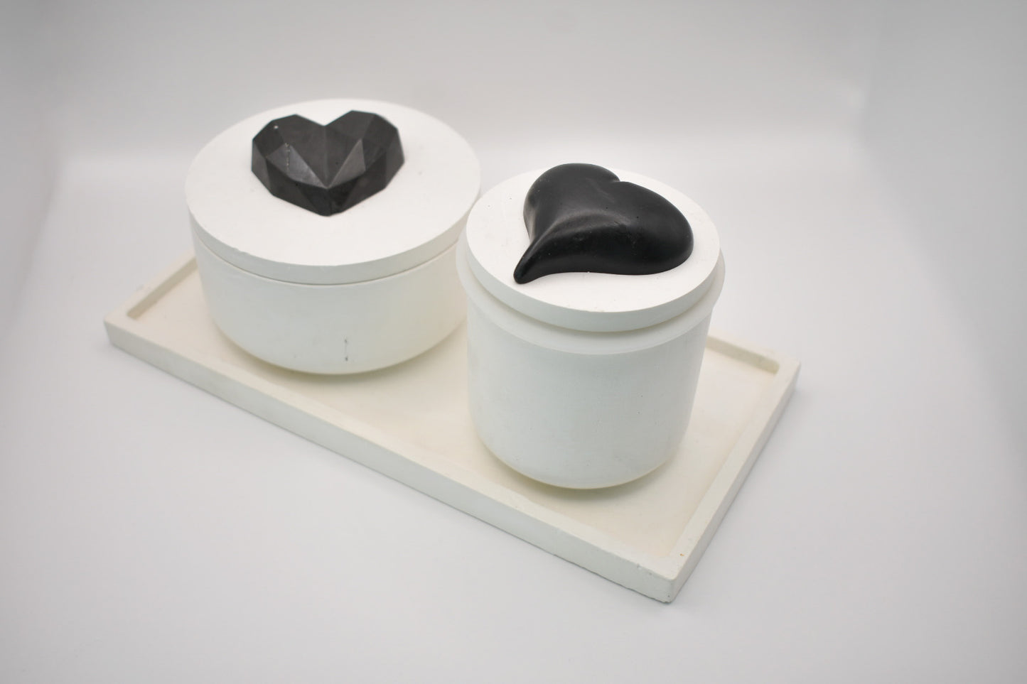 Candle & Match Set on Rectangular Tray