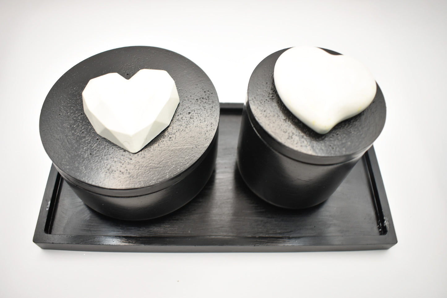 Candle & Match Set on Rectangular Tray