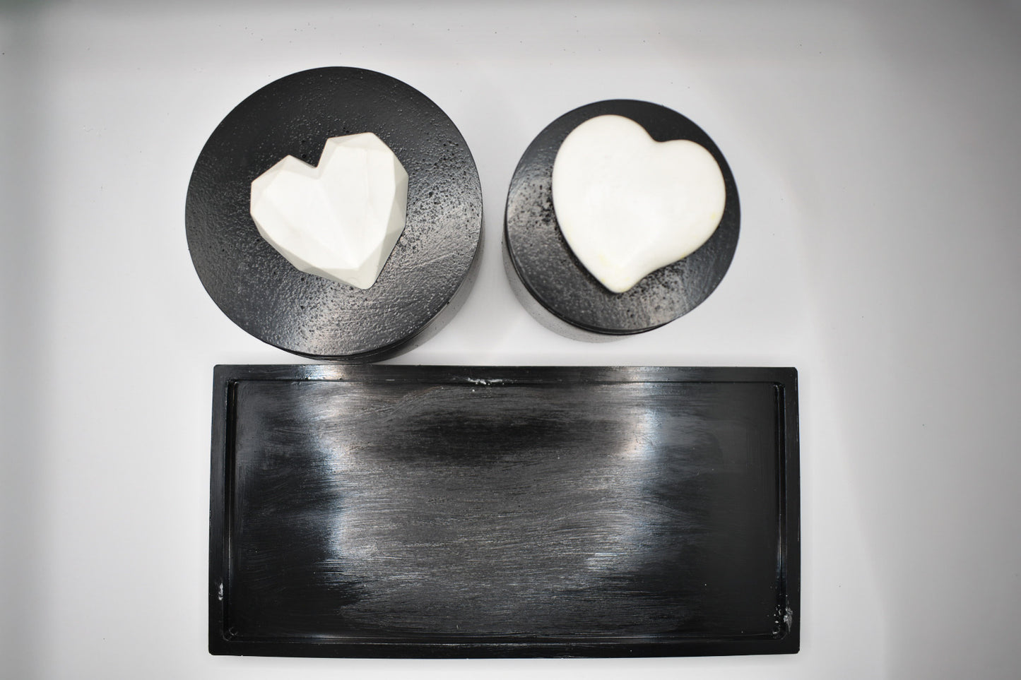 Candle & Match Set on Rectangular Tray