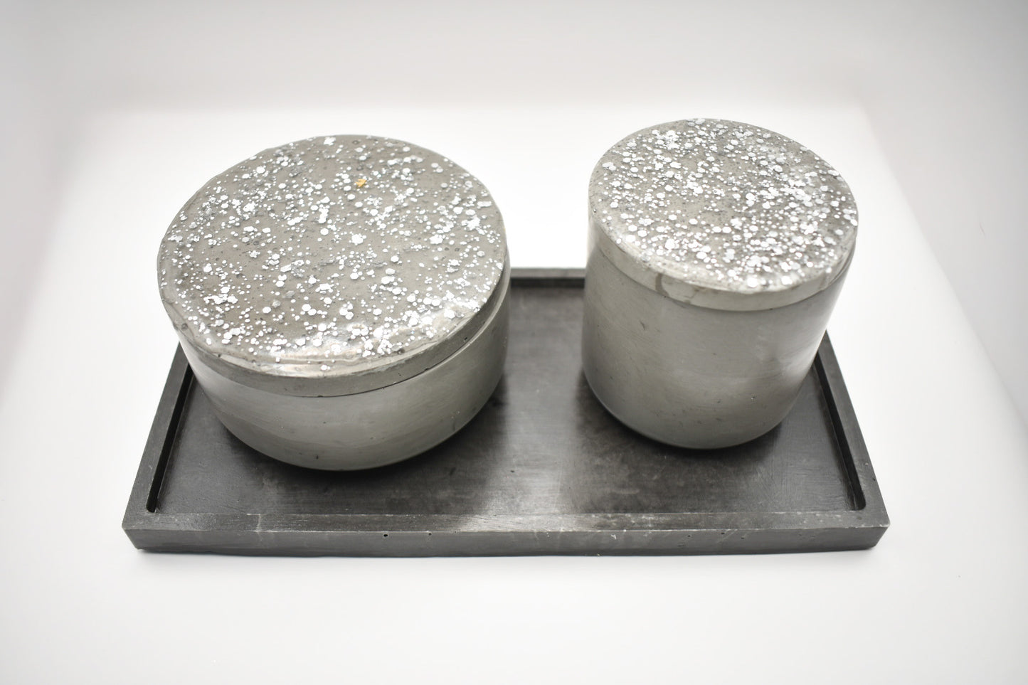 Candle & Match Set on Rectangular Tray