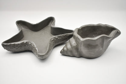 Sea Star Candle & Shell Match Holder