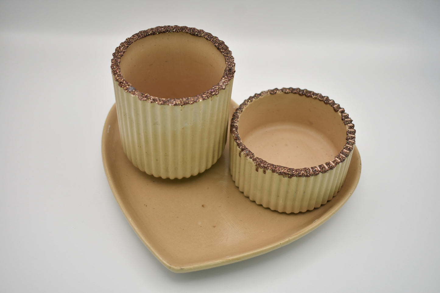 Heart Tray Candle Set