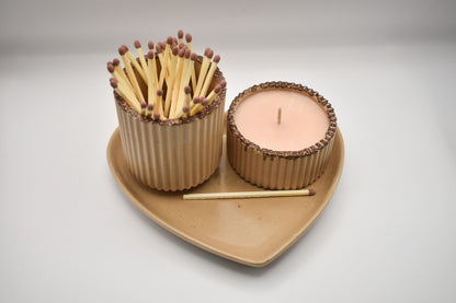 Heart Tray Candle Set