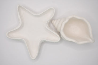 Sea Star Candle & Shell Match Holder