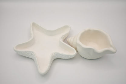 Sea Star Candle & Shell Match Holder