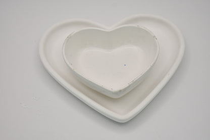 Set of 2 Heart-Shaped Bowls