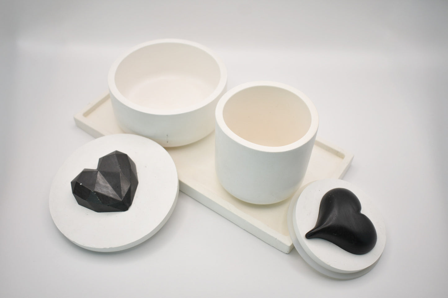 Candle & Match Set on Rectangular Tray