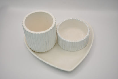 Heart Tray Candle Set